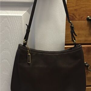 Coach Dark Brown Leather Shoulder Bag